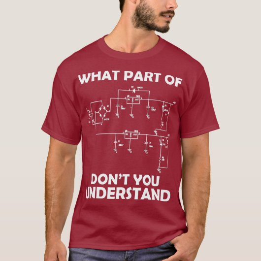 Hilarious Electronics Motor Engines Technoloog T-shirt (Voorkant)