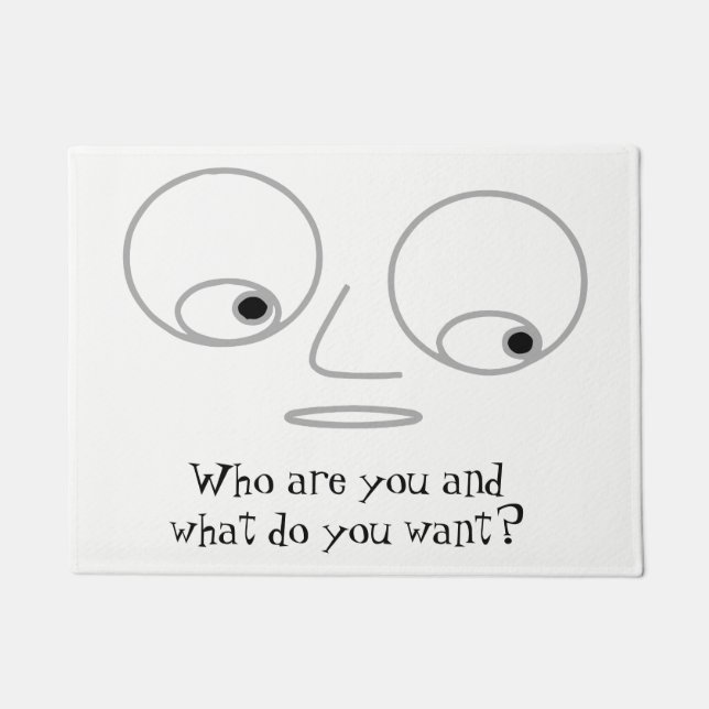 Hilarious Face Design Rude Doormat Deurmat (Voorkant)