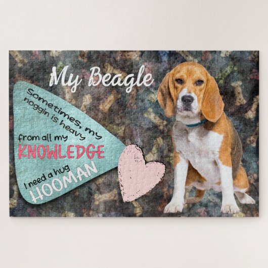 Hilarious gedachte uit je Beagle Legpuzzel (Horizontaal)