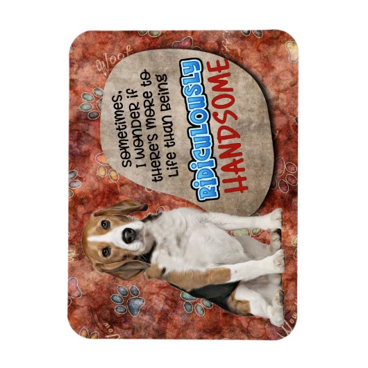 Hilarious gedachte uit je Beagle Magneet (Verticaal)