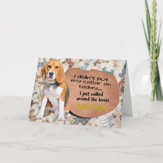 Hilarious gedachte van je Beagle Birthday Card Kaart (Voorkant)