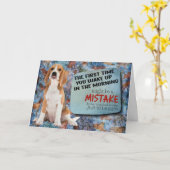 Hilarious gedachte van je Beagle Birthday Card Kaart (Gele Bloem)