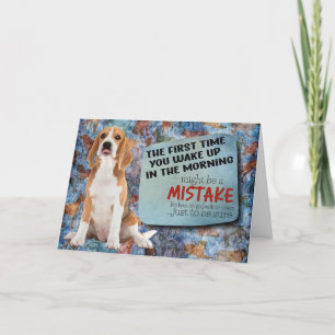 Hilarious gedachte van je Beagle Birthday Card Kaart