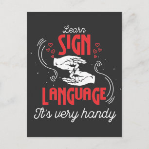 Hilarious Learn American Sign Language Humor Briefkaart