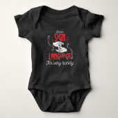 Hilarious Learn American Sign Language Humor Romper (Voorkant)