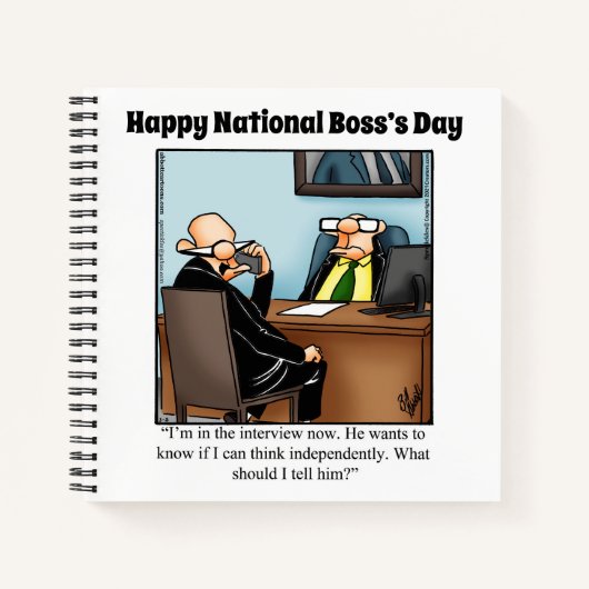 Hilarious National Boss Day Spiral Carnet (Devant)