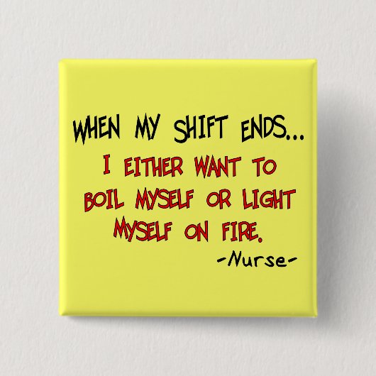 Hilarious Nurse Gezegden Vierkante Button 5,1 Cm (Voorkant)
