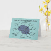 Hilarious Nursing Student "Brain" Gifts Kaart (Gele Bloem)