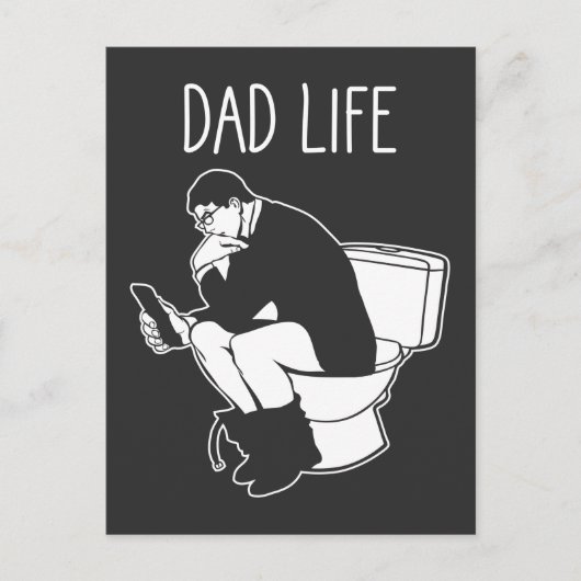 Hilarious Pap Life Fathers Day Toilet Lazy Dad Briefkaart (Voorkant)