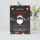 Hilarious Père Noël Christmas Invitation Festive & (Debout devant)