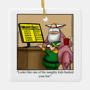 Hilarious Père Noël Humour ornement de Noël