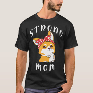 Hilarious Rosie Riveter Amp Corgi Dog mam als vrou T-shirt