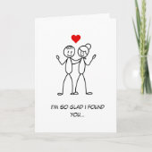 Hilarious Stickman Paar Grappige Valentijnsdag Kaart (Voorkant)