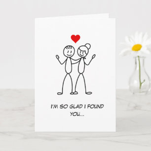 Hilarious Stickman Paar Grappige Valentijnsdag Kaart