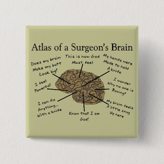 Hilarious Surgeon Gifts Vierkante Button 5,1 Cm (Voorkant)