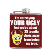 Hilarious Tequila Quote Heupfles (Voorkant)