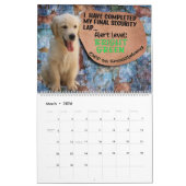 Hilarious Thoughts of My Golden Retriever Calendar Kalender (Mar 2026)