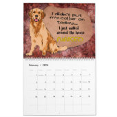 Hilarious Thoughts of My Golden Retriever Calendar Kalender (Feb 2026)