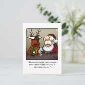 Hilarisch Briefkaart voor kerstHumor (Staand voorkant)