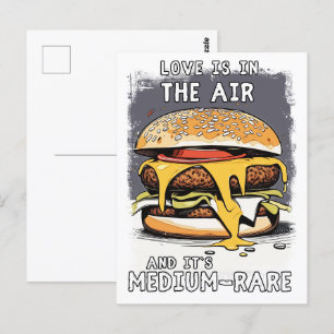 Hilarisch BURGER Quote Retro Illustratie Briefkaart