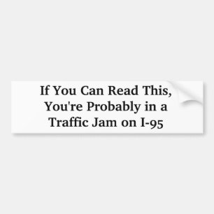 Hilarisch I-95 Boston Massachusetts Bumpersticker