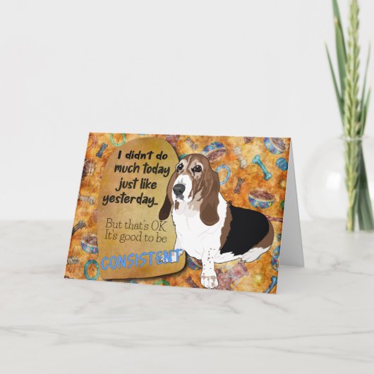 Hilarisch idee van je Basset Hound Birthday Kaart (Voorkant)