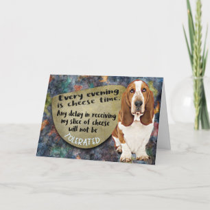 Hilarisch idee van je Basset Hound Birthday Kaart