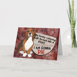 Hilarisch idee van je Basset Hound Birthday Kaart