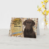 Hilarisch idee van je Labrador Birthday Kaart (Gele Bloem)