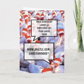 Hilarisch kerstfeest feestdagen kaart (Achterkant)