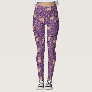 Hilarisch patroon Chinees varkensjaar L Kies Kleur Leggings