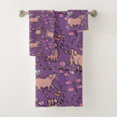 Hilarisch patroon Chinees Varkenspad Kies Kleur B Bad Handdoek (Insitu)