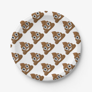 Hilarisch plezier poop-emoji - Poo cartoon design Papieren Bordje