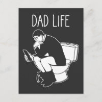 Hilarisch vadersleven Vaderdag Toilet Luie Daddy