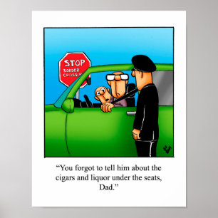 Hilarische Border Crossing Humor Poster