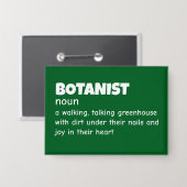 Hilarische botanische betekenis button (Voorkant / Achterkant)