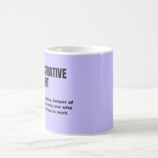 Hilarische definitie van administratief assistent koffiemok (Center)