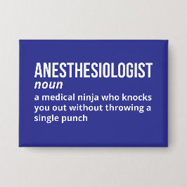 Hilarische definitie van anesthesioloog button