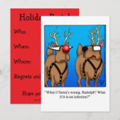 Hilarische feestdagen uitnodigingen (Voorkant / Achterkant)