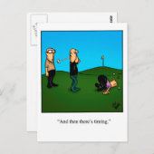 Hilarische Golf Humor Briefkaart (Voorkant / Achterkant)