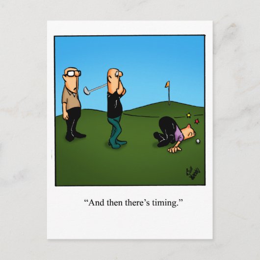 Hilarische Golf Humor Briefkaart (Voorkant)