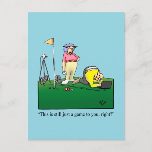 Hilarische Golf Humor Briefkaart (Voorkant)