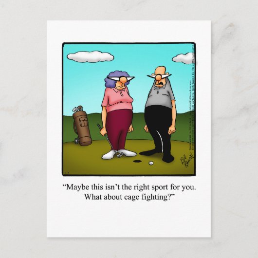Hilarische Golf Humor Briefkaart (Voorkant)