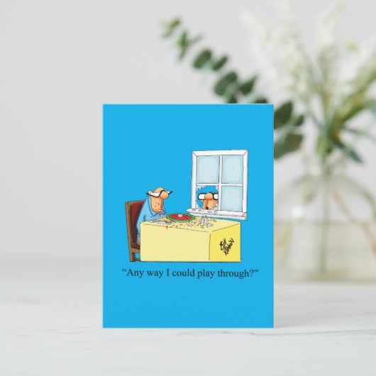 Hilarische Golf Humor Briefkaart (Staand voorkant)