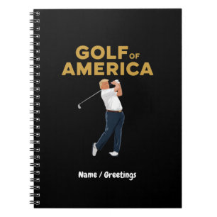 Hilarische Grappige Golf van Amerika Meme Trump Pu Notitieboek