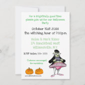 Hilarische Halloween Party Uitnodigingen (Achterkant)