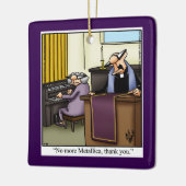 Hilarische Humor Kerst Keramisch Ornament (Links)