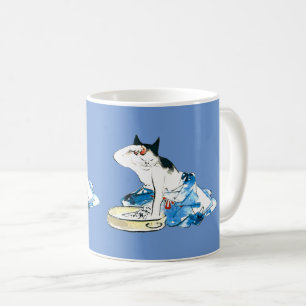 Hilarische Japanse kat die zich wast II Koffiemok