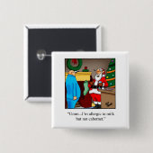 Hilarische Kerstman Humor Button (Voorkant /achterkant)
