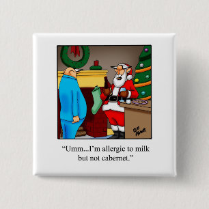 Hilarische Kerstman Humor Button